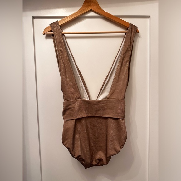 Gottex One Piece Gold Swimsuit Size 10 - Picture 4 of 6